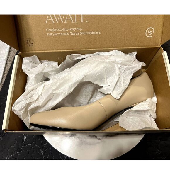 LIFESTRIDE Parigi Dress Pumps Taupe Beige Classic Old Money Norm SZ 12:NWT/Box - Picture 14 of 16